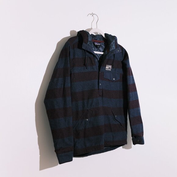 Patagonia Men’s Reclaimed Wool Pullover Hoodie – Striped, Size XS - Picture 3 of 5